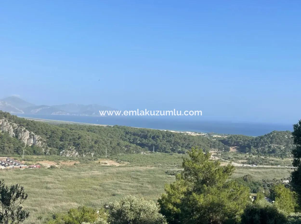 Land For Sale In Sarigerme 425M2 With Full Sea View